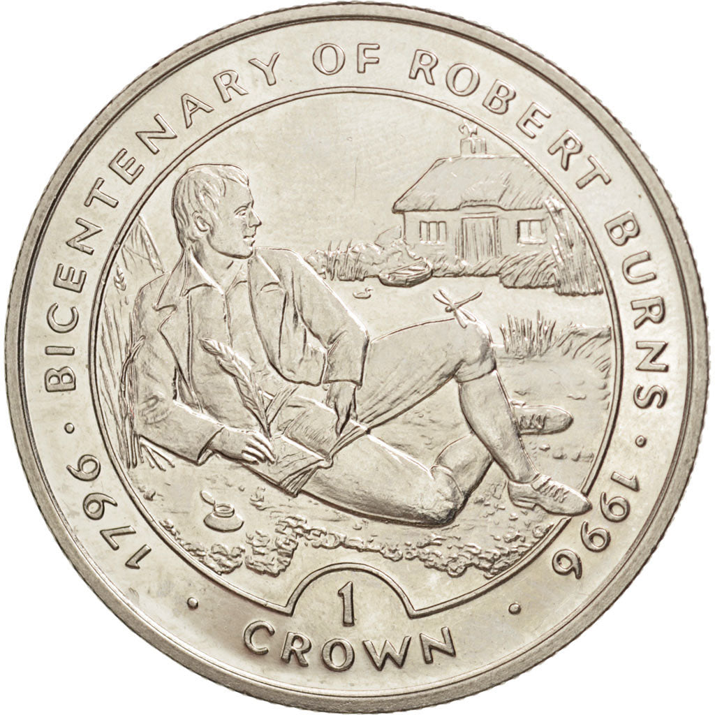 Isle of Man, Elizabeth II, Crown, 1996, Pobjoy Mint, AU(55-58), Copper-nickel