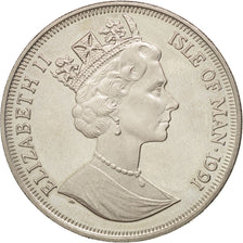 Münze, Isle of Man, Elizabeth II, Crown, 1991, Pobjoy Mint, VZ, Copper-nickel