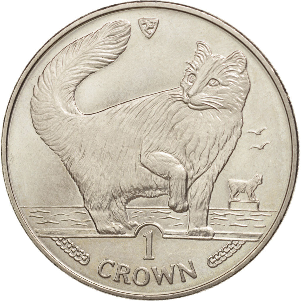 Munten, Eiland Man, Elizabeth II, Crown, 1991, Pobjoy Mint, PR, Copper-nickel