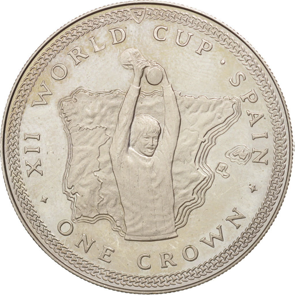 Isle of Man, Elizabeth II, Crown, 1982, Pobjoy Mint, AU(55-58), Copper-nickel