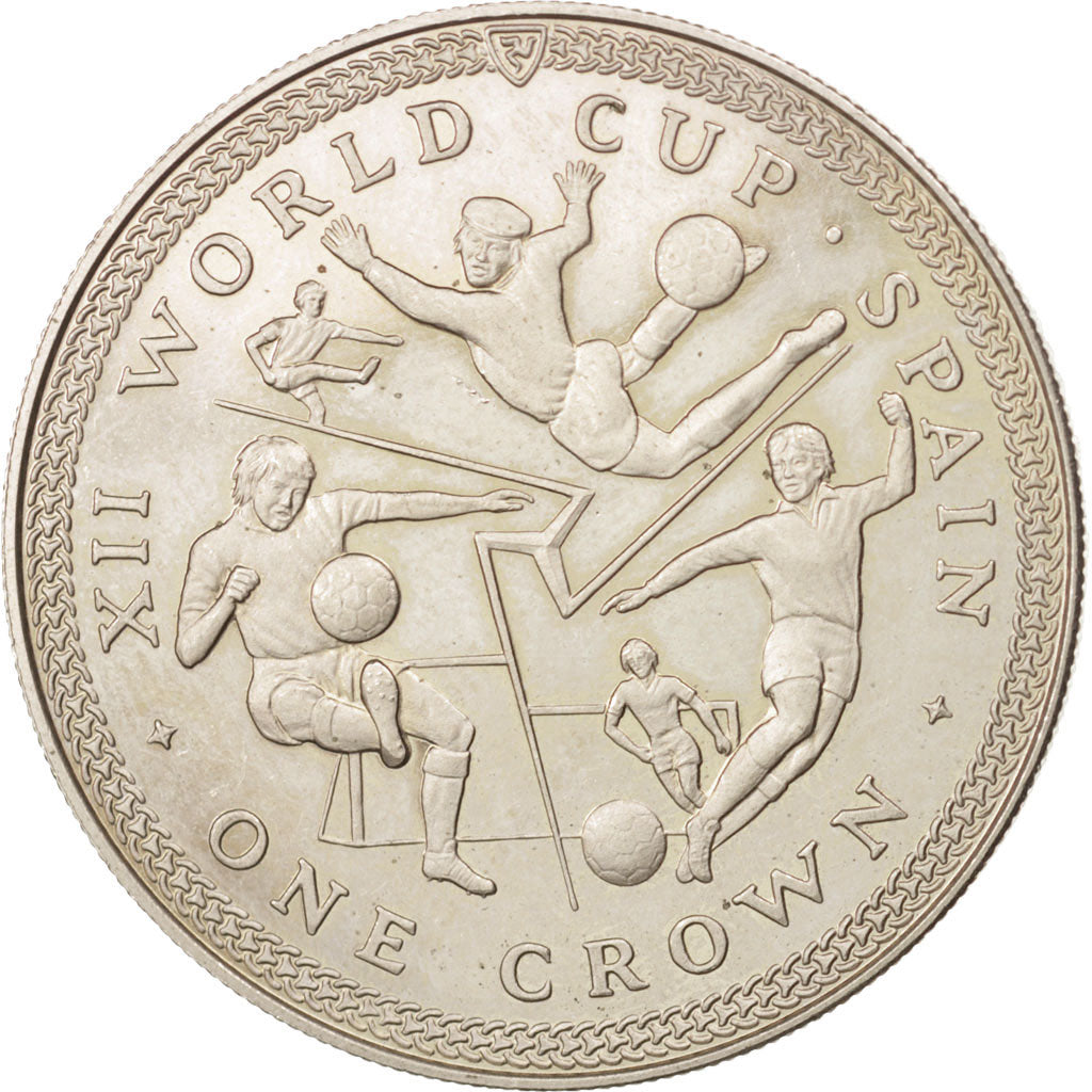 Isle of Man, Elizabeth II, Crown, 1982, Pobjoy Mint, AU(55-58), Copper-nickel