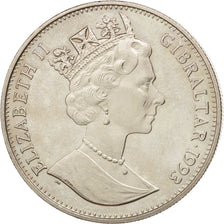 Gibraltar, Elizabeth II, Crown, 1993, AU(55-58), Copper-nickel