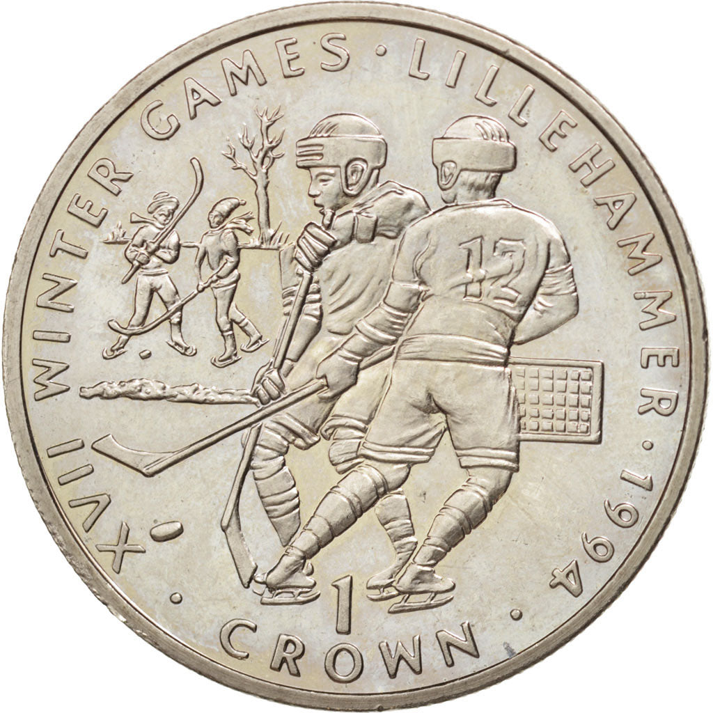 Gibraltar, Elizabeth II, Crown, 1993, AU(55-58), Copper-nickel