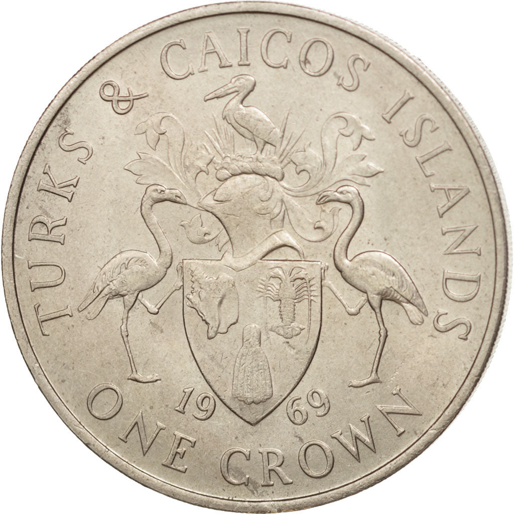 TURKS & CAICOS ISLANDS, Elizabeth II, Crown, 1969, AU(55-58)
