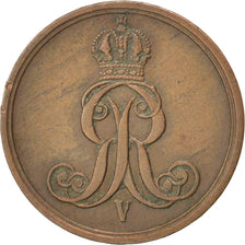 Coin, German States, HANNOVER, Georg V, Pfennig, 1858, Hannover, AU(50-53)