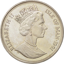 Münze, Isle of Man, Elizabeth II, Crown, 1991, Pobjoy Mint, VZ+, Copper-nickel