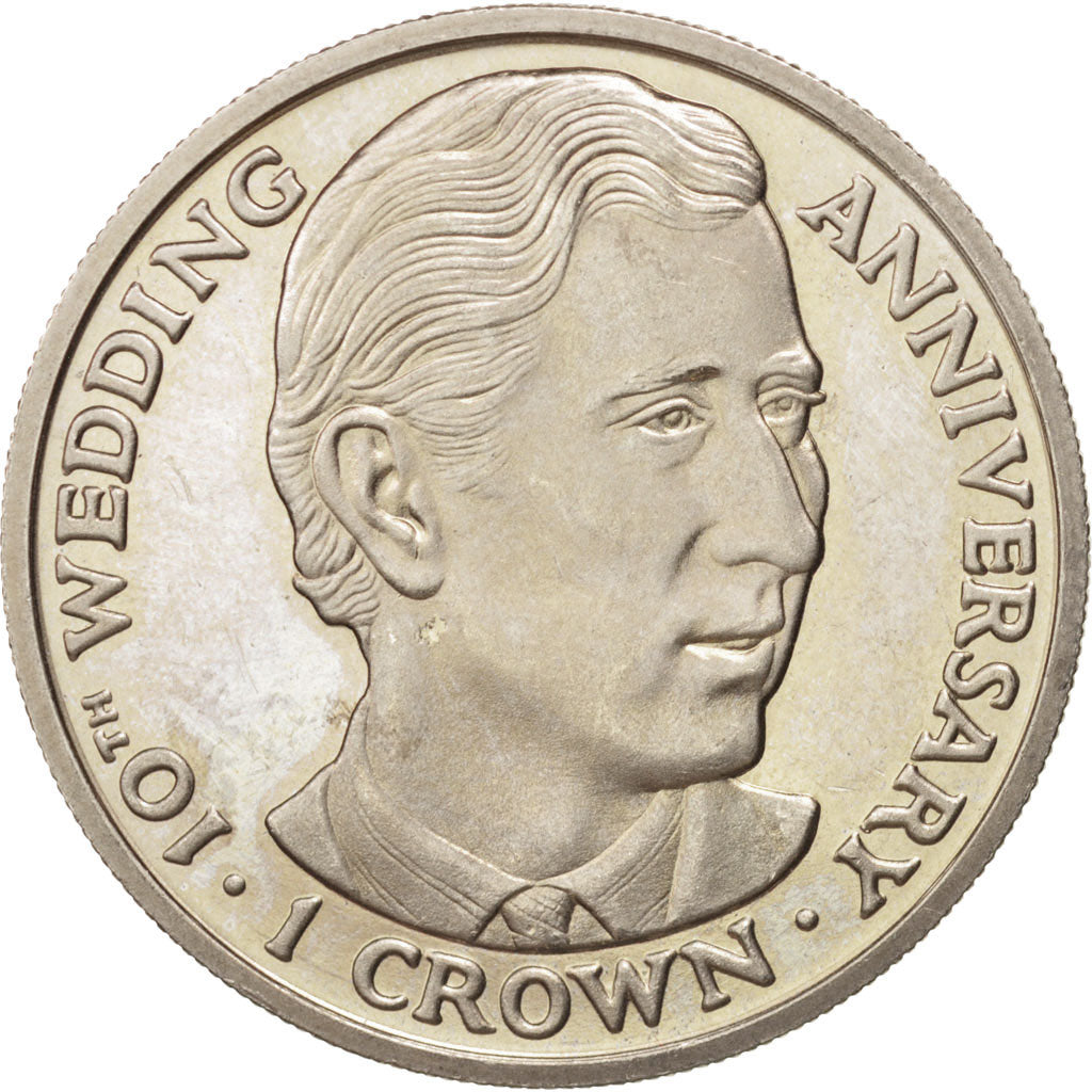 Coin, Isle of Man, Elizabeth II, Crown, 1991, Pobjoy Mint, MS(60-62)