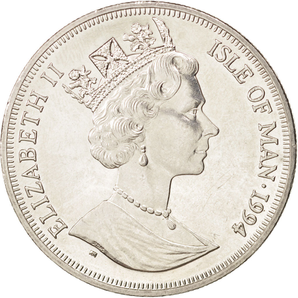 Isle of Man, Elizabeth II, Crown, 1994, Pobjoy Mint, AU(55-58), Copper-nickel