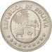 Bolivia, 5 Pesos Bolivianos, 1980, SPL-, Acciaio ricoperto in nichel, KM:197