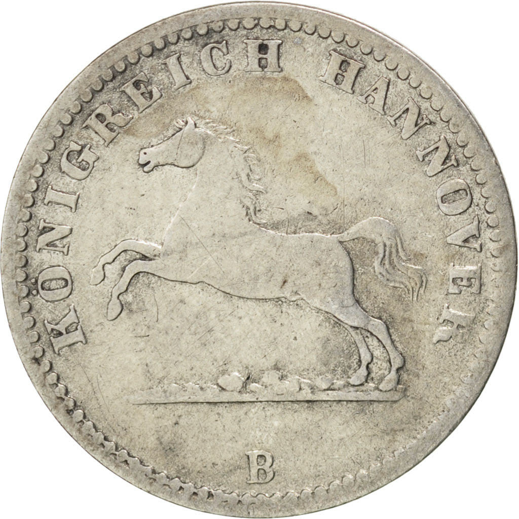 Moneta, Stati tedeschi, HANNOVER, Georg V, Groschen, 1858, Hannover, MB+