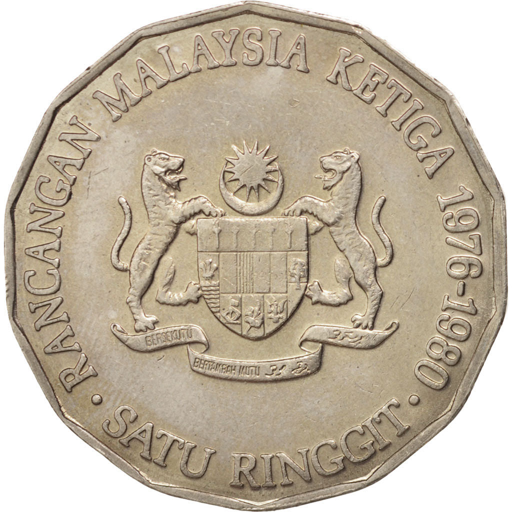 Malaysia, Ringgit, 1980, Franklin Mint, EF(40-45), Copper-nickel, KM:9.1