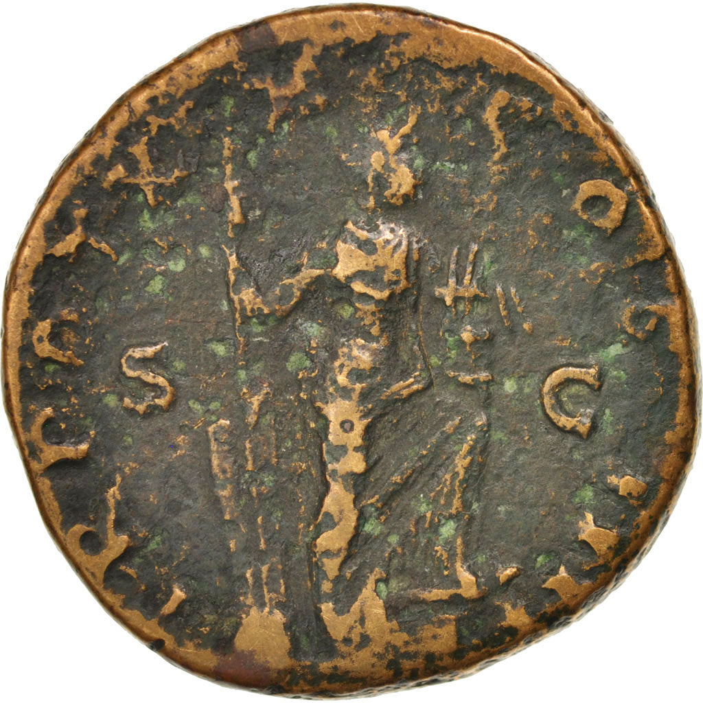 Antoninus Pius, Sestertius, 165, Roma, VF(20-25), Bronze, RIC:964