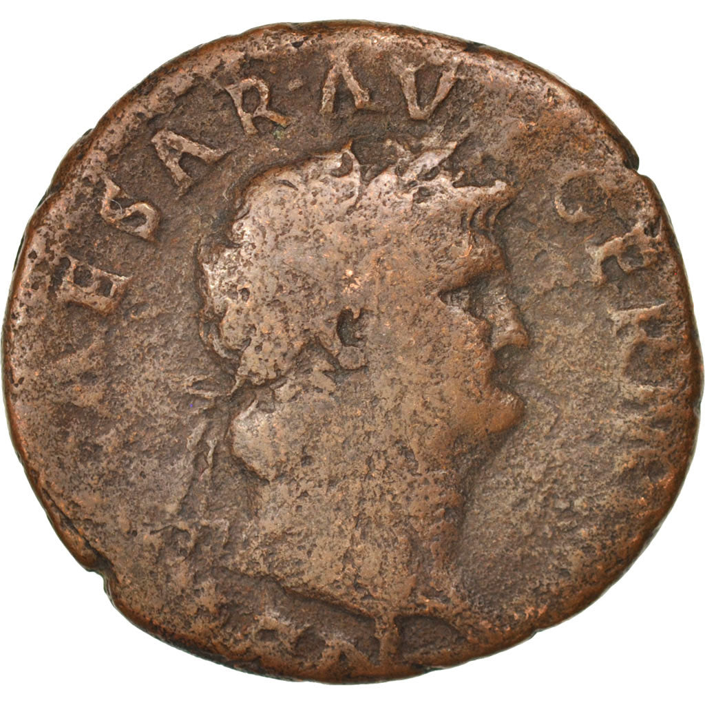 Nero, As, 66, Roma, VF(20-25), Copper, RIC:347