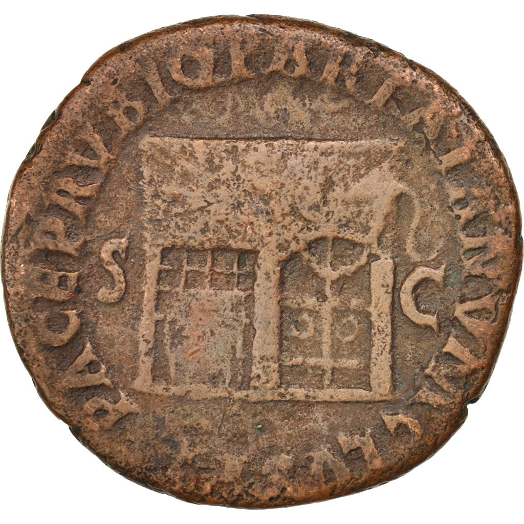 Nero, As, 66, Roma, VF(20-25), Copper, RIC:347