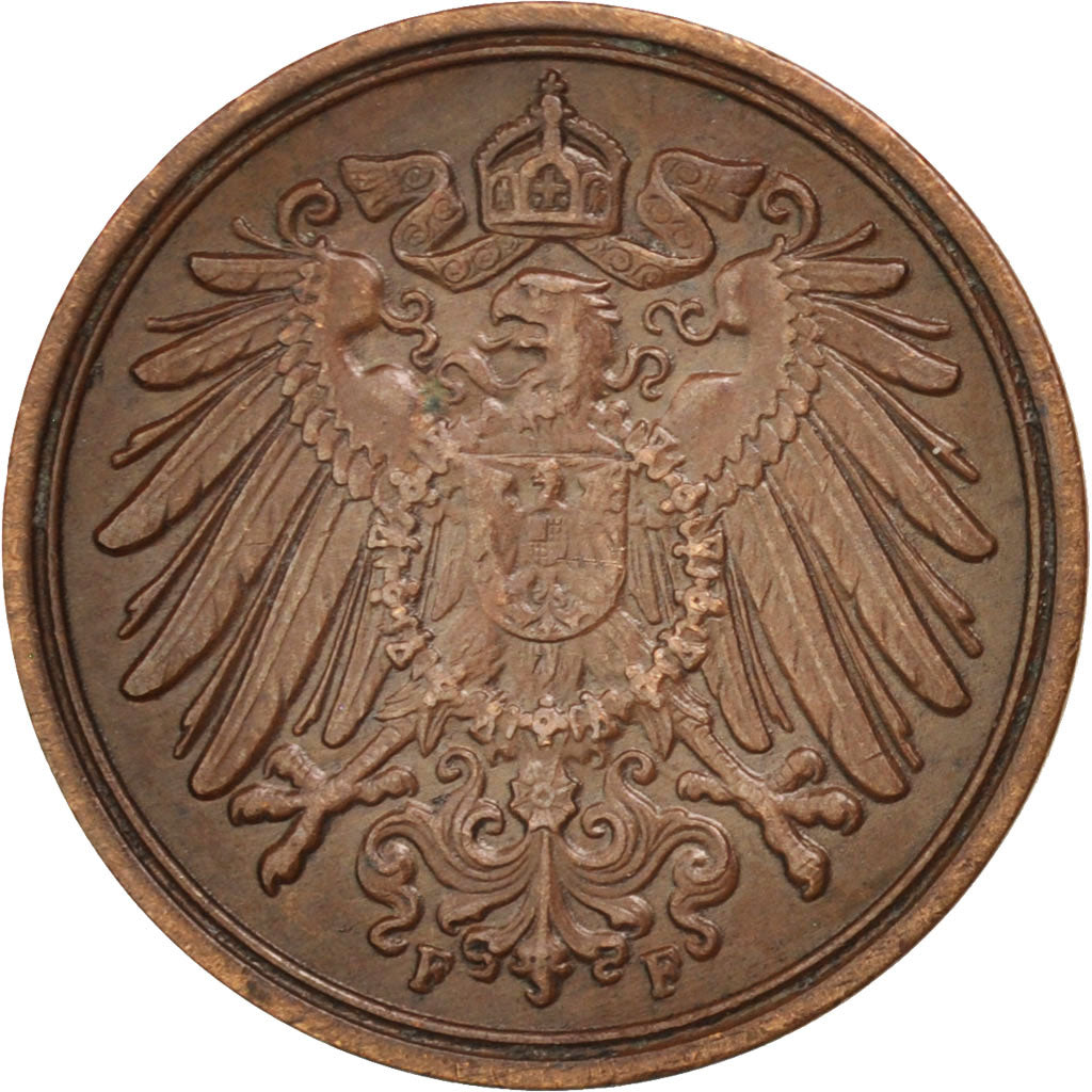 GERMANY - EMPIRE, Wilhelm II, Pfennig, 1898, Frankfurt, TTB+, Cuivre, KM:10