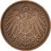 GERMANY - EMPIRE, Wilhelm II, Pfennig, 1898, Frankfurt, TTB+, Cuivre, KM:10