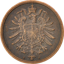 Coin, GERMANY - EMPIRE, Wilhelm I, 2 Pfennig, 1875, EF(40-45), Copper, KM:2