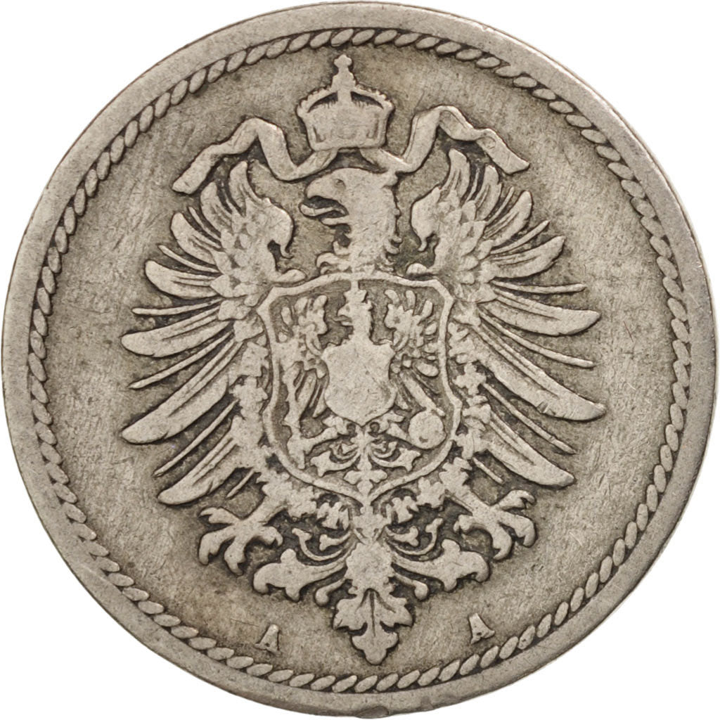 Coin, GERMANY - EMPIRE, Wilhelm I, 5 Pfennig, 1876, Berlin, EF(40-45)