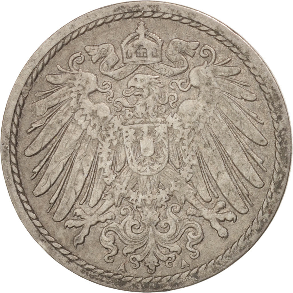 Coin, GERMANY - EMPIRE, Wilhelm II, 5 Pfennig, 1894, Berlin, EF(40-45)