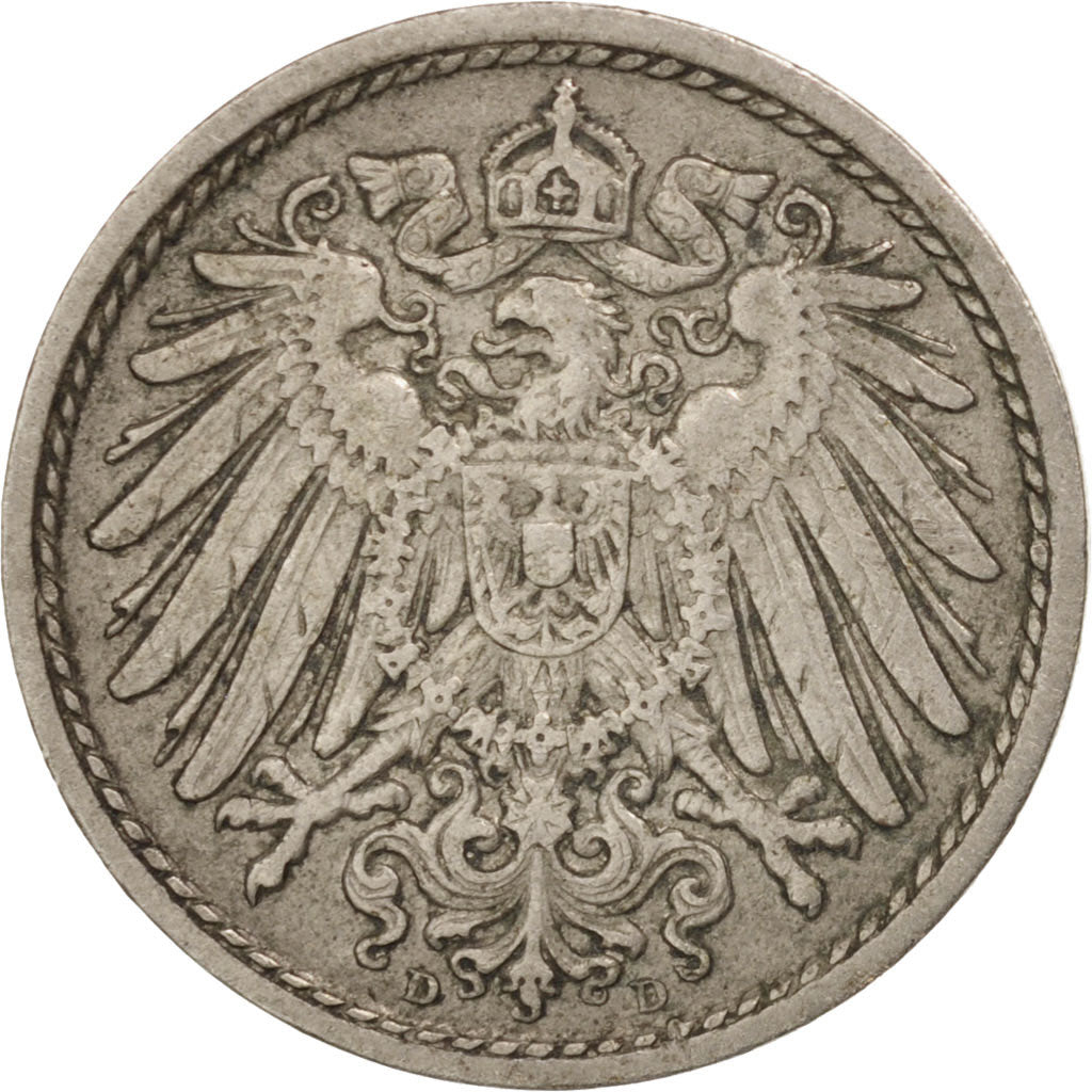 Monnaie, GERMANY - EMPIRE, Wilhelm II, 5 Pfennig, 1906, TTB+, Copper-nickel