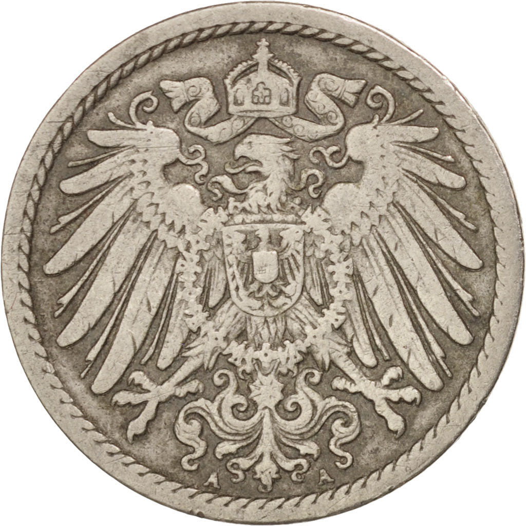 Coin, GERMANY - EMPIRE, Wilhelm II, 5 Pfennig, 1898, Berlin, EF(40-45)