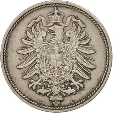 Moneta, GERMANIA - IMPERO, Wilhelm I, 10 Pfennig, 1876, BB+, Rame-nichel, KM:4