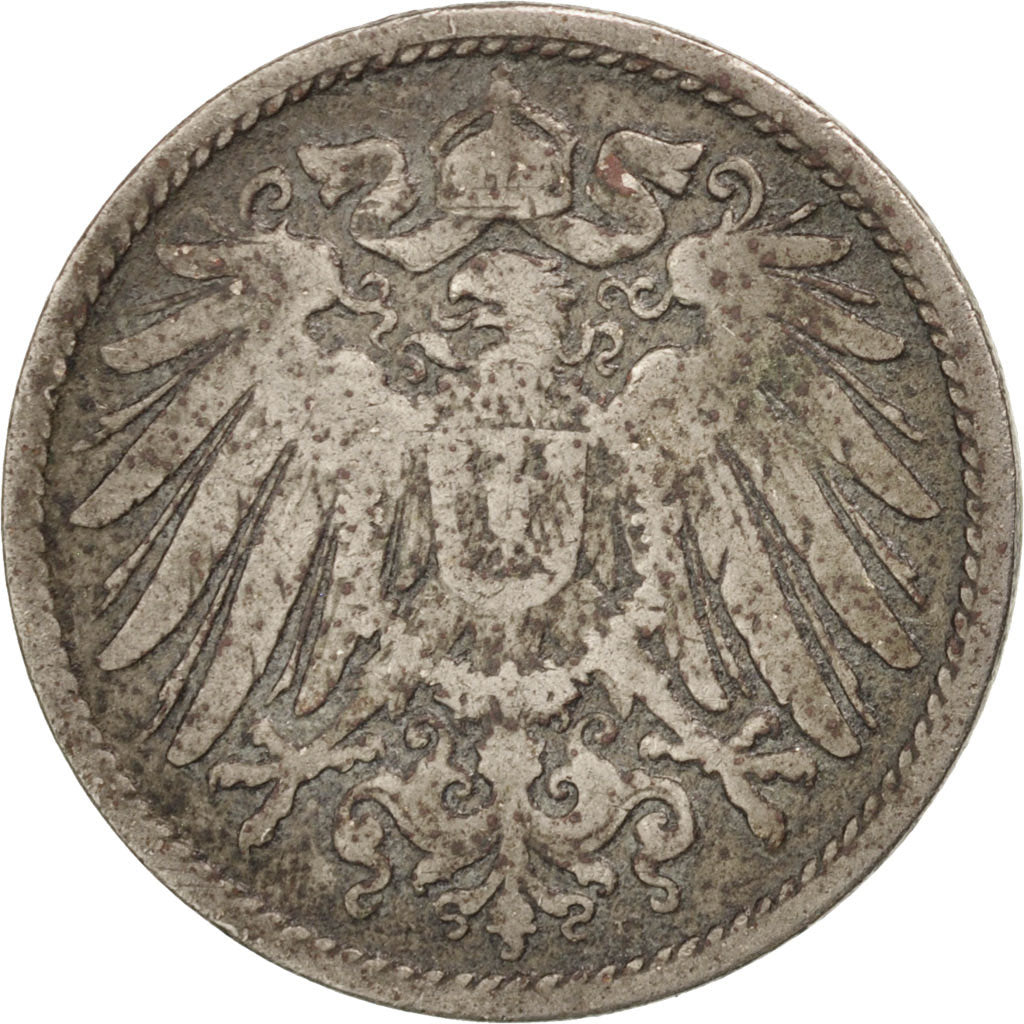 Moneta, GERMANIA - IMPERO, Wilhelm II, 10 Pfennig, 1896, MB, Rame-nichel, KM:12