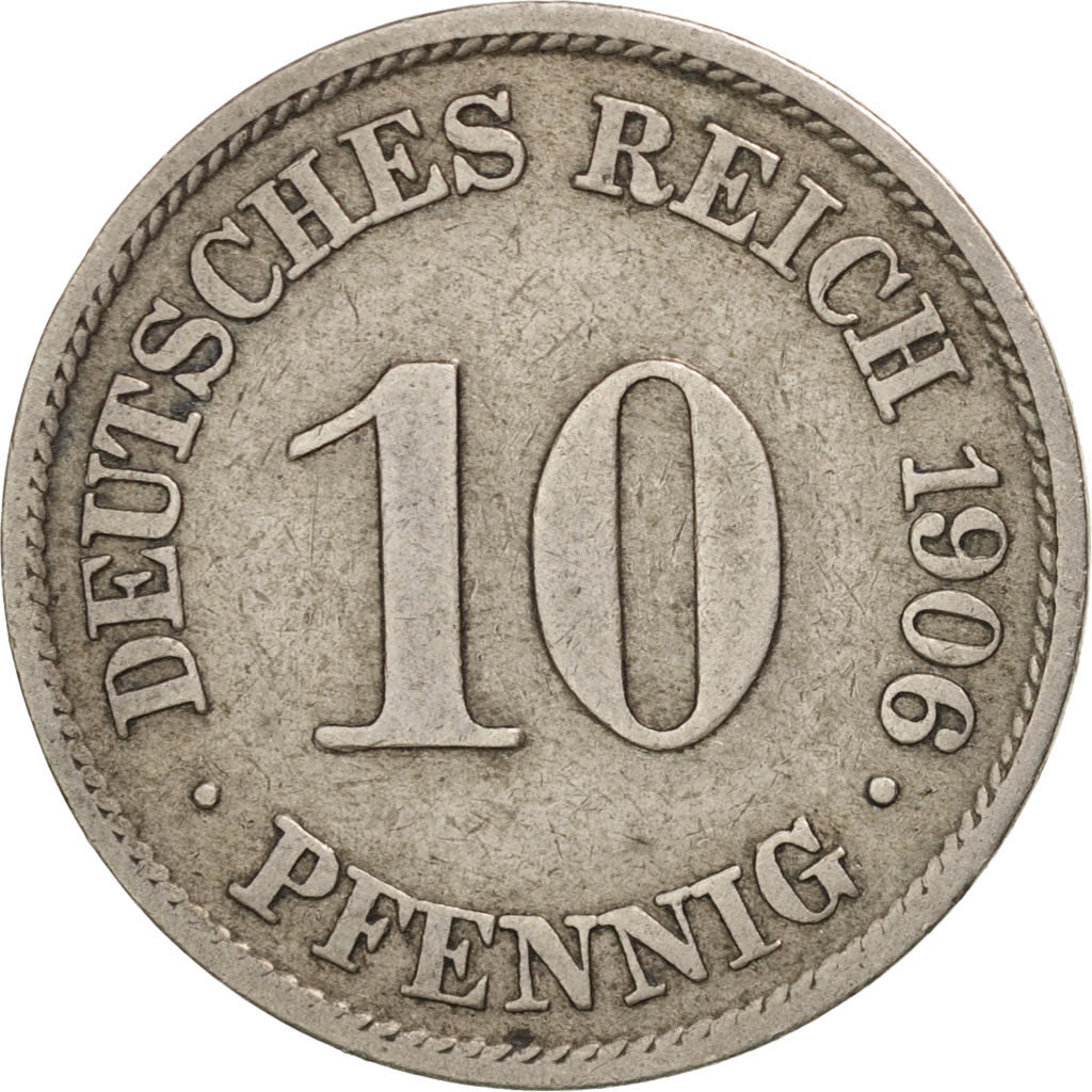 Münze, GERMANY - EMPIRE, Wilhelm II, 10 Pfennig, 1906, Berlin, SS