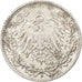 Coin, GERMANY - EMPIRE, 1/2 Mark, 1914, EF(40-45), Silver, KM:17