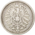 Coin, GERMANY - EMPIRE, Wilhelm I, Mark, 1876, Hambourg, EF(40-45), Silver, KM:7
