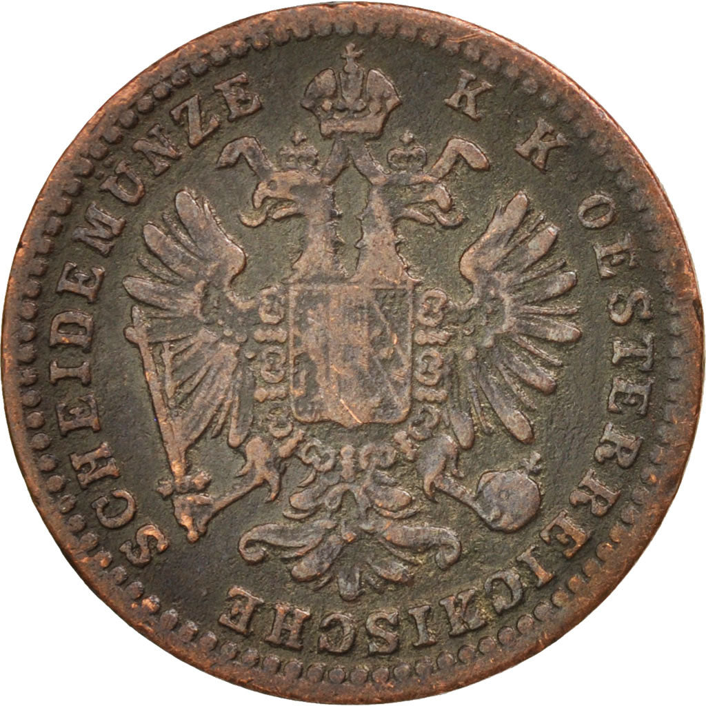 Österreich, Franz Joseph I, Kreuzer, 1861, Vienne, VF(30-35), Copper, KM:2186