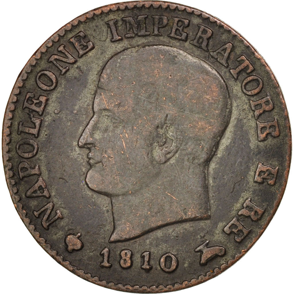 ITALIAN STATES, KINGDOM OF NAPOLEON, Napoleon I, Centesimo, 1810, Milan