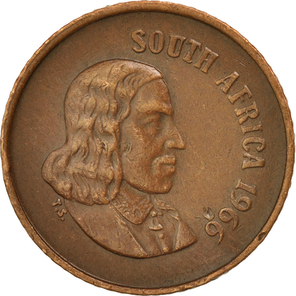 South Africa, Cent, 1966, Pretoria, AU(50-53), Bronze, KM:65.1