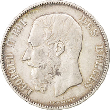 Belgium, Leopold II, 5 Francs, 5 Frank, 1870, EF(40-45), Silver