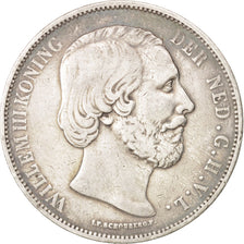 Niederlande, William III, 2-1/2 Gulden, 1871, , EF(40-45), Silv...