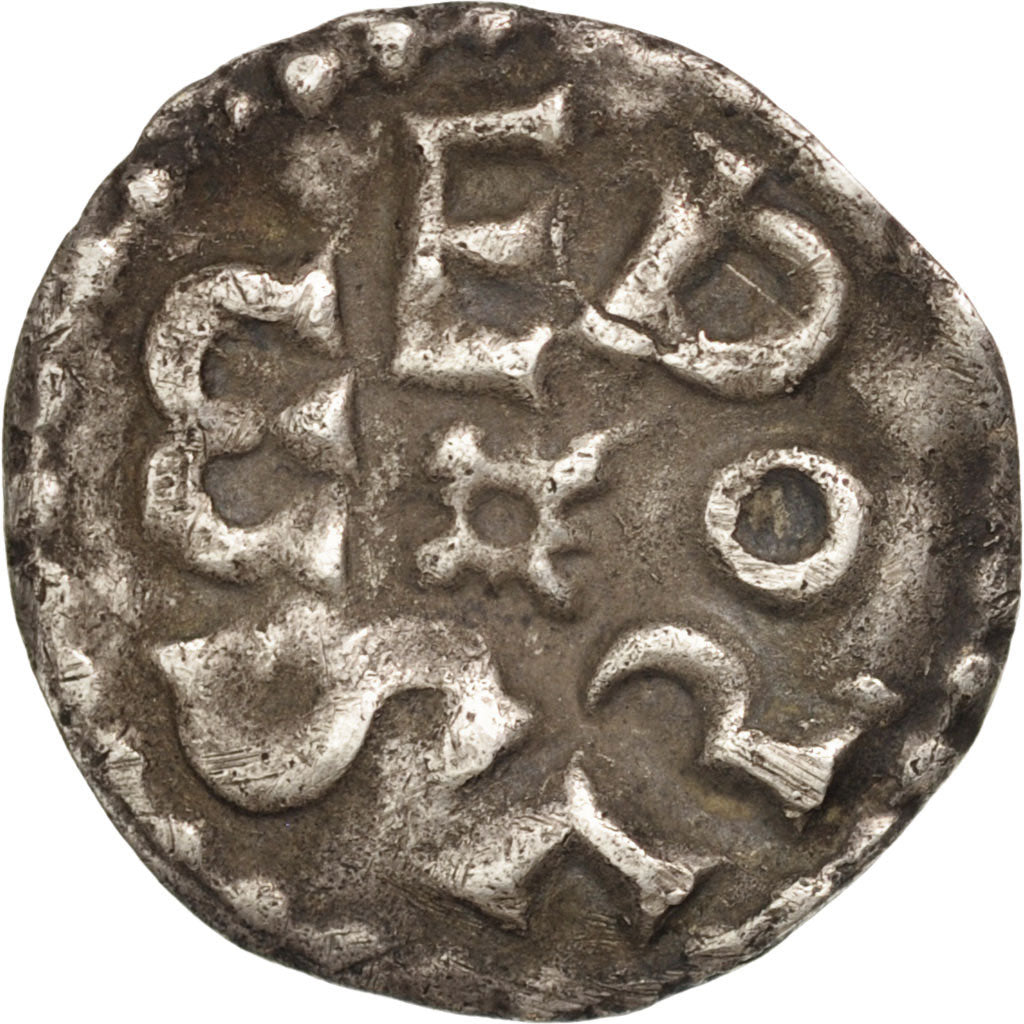 France, Charlemagne (768-814), Denar, Melle, EF(40-45), Silver, Depeyrot:605
