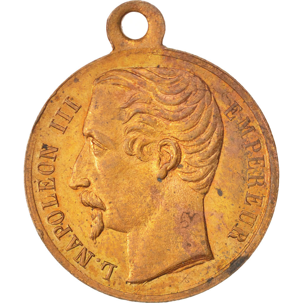 France, Medal, Second French Empire, Politics, Society, War, 1852, TTB+, Laiton