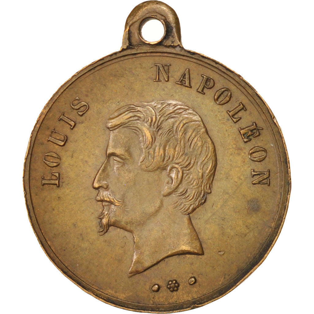 Francia, Medal, French Second Republic, Politics, Society, War, 1851, BB+, Rame