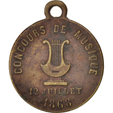 France, Ville de Senlis, Concours d'Orphéons, Arts & Culture, 1868, Medal