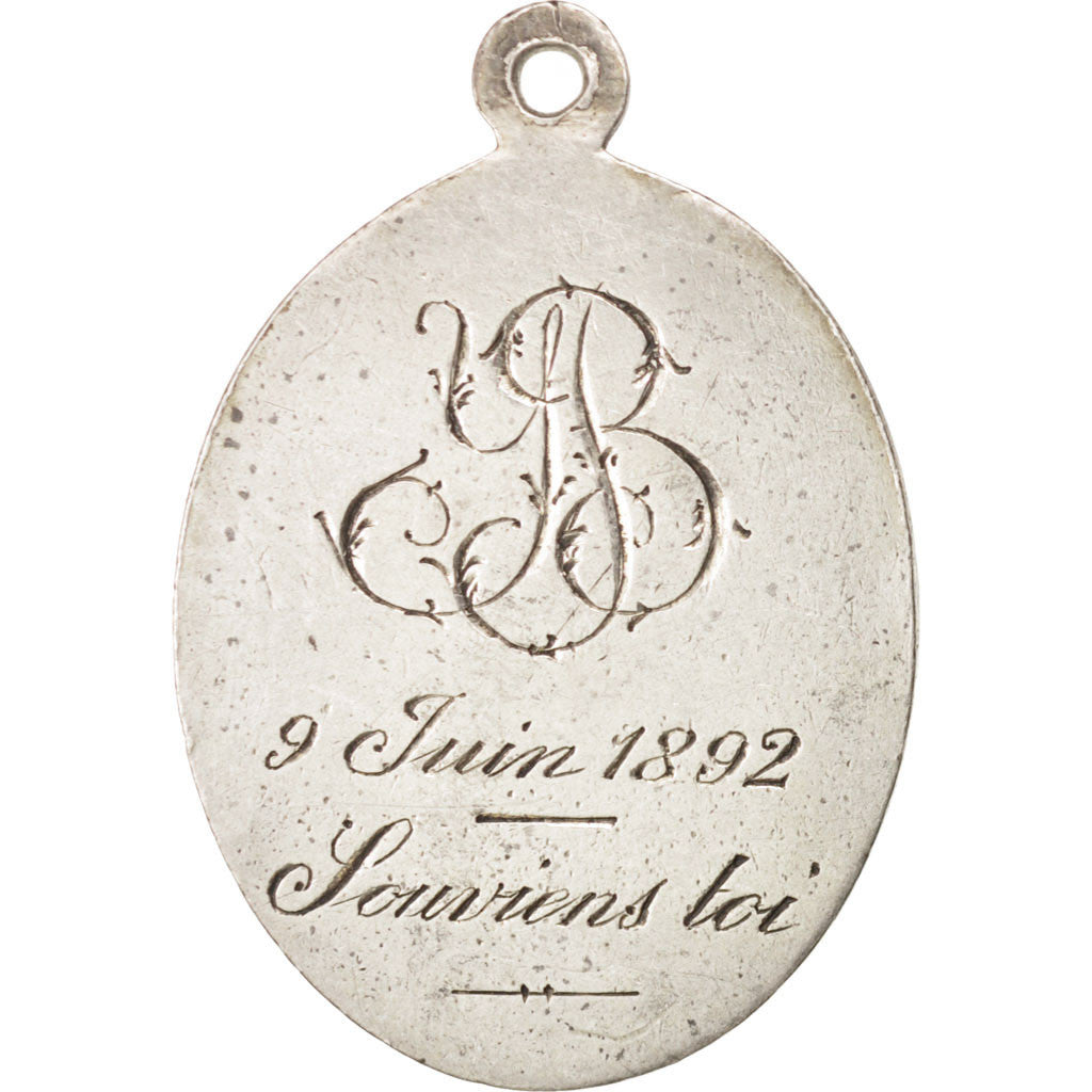 France, Medal, Religious medal, Religions & beliefs, 1892, AU(55-58), Silver