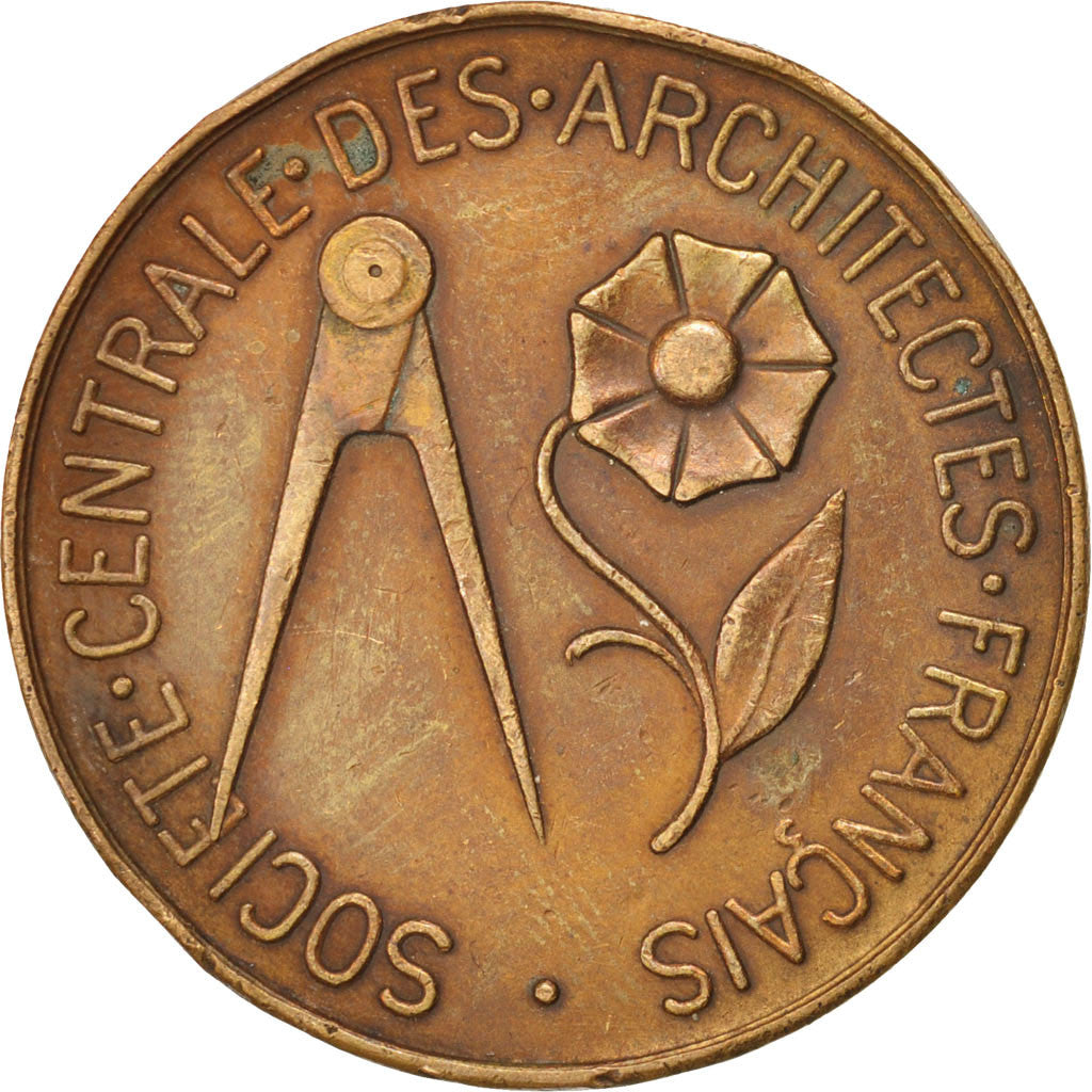 Francia, Medal, Société centrale des architectes français, Sciences & Tech...
