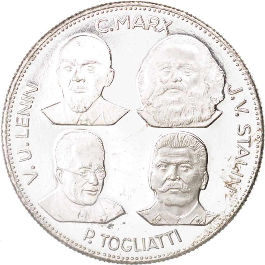 France, Communist leaders, History, Medal, AU(55-58), Silver, 35