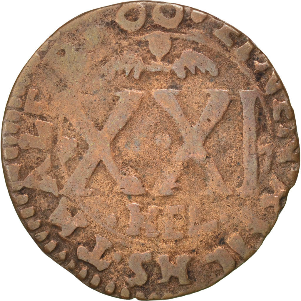 GERMAN STATES, 21 Heller, 1762, KM #25, EF(40-45), Copper, 1.46