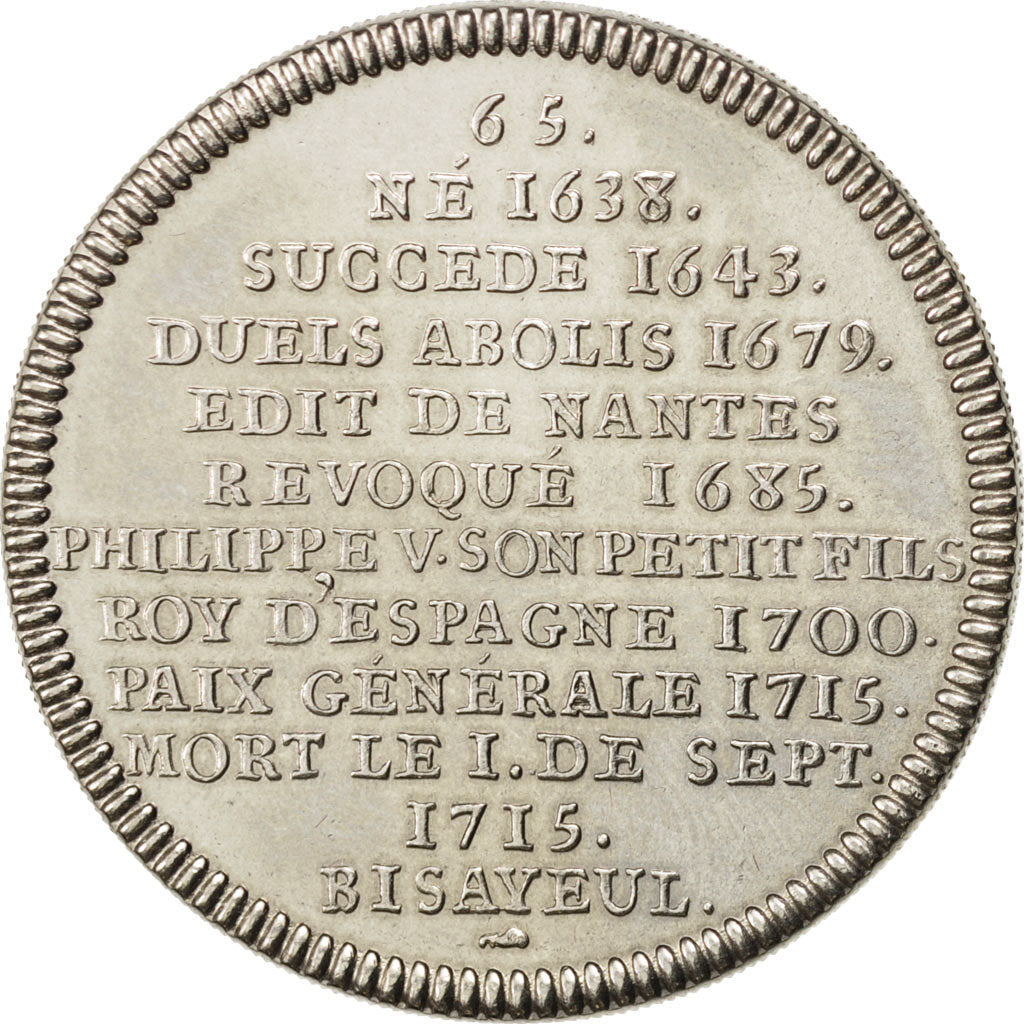 France, Medal, Les rois de France, Louis XIV, Louis XIV, History, AU(55-58)