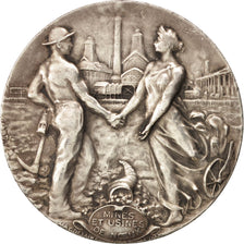 France, Mines et Usines de Noeux, Business & industry, 1921, Medal, TTB+, Arg...