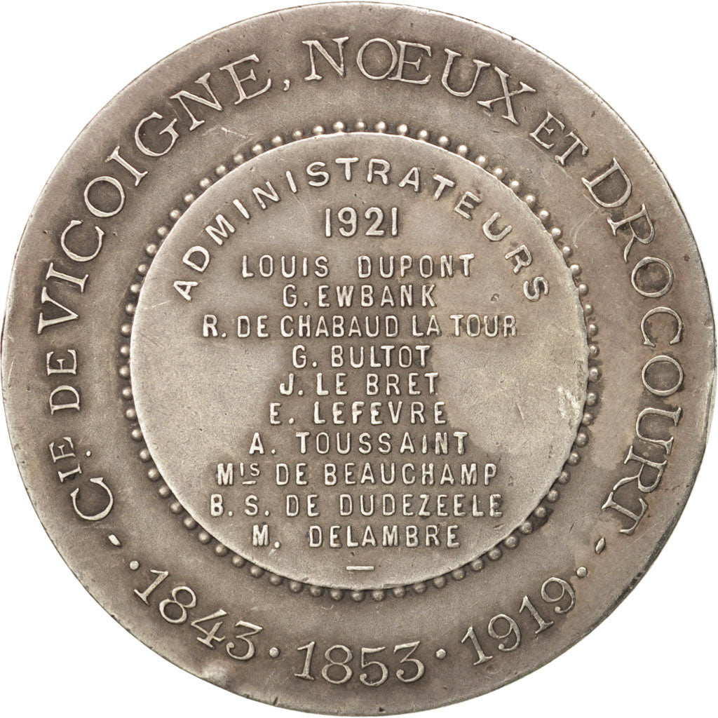 France, Mines et Usines de Noeux, Business & industry, 1921, Medal, TTB+, Arg...