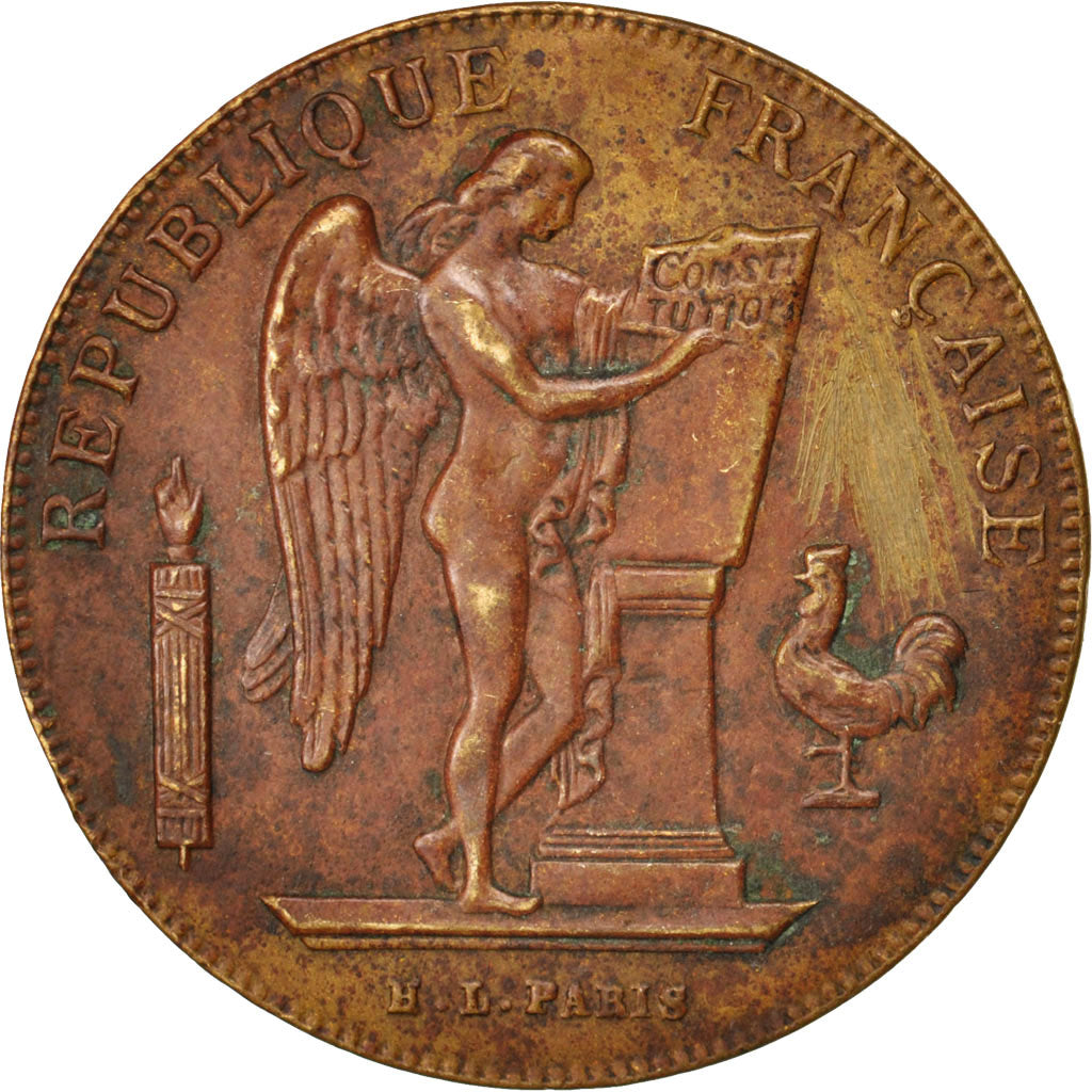 France, Medal, 100 Francs 1886 copy, History, 1886, TTB, Cuivre