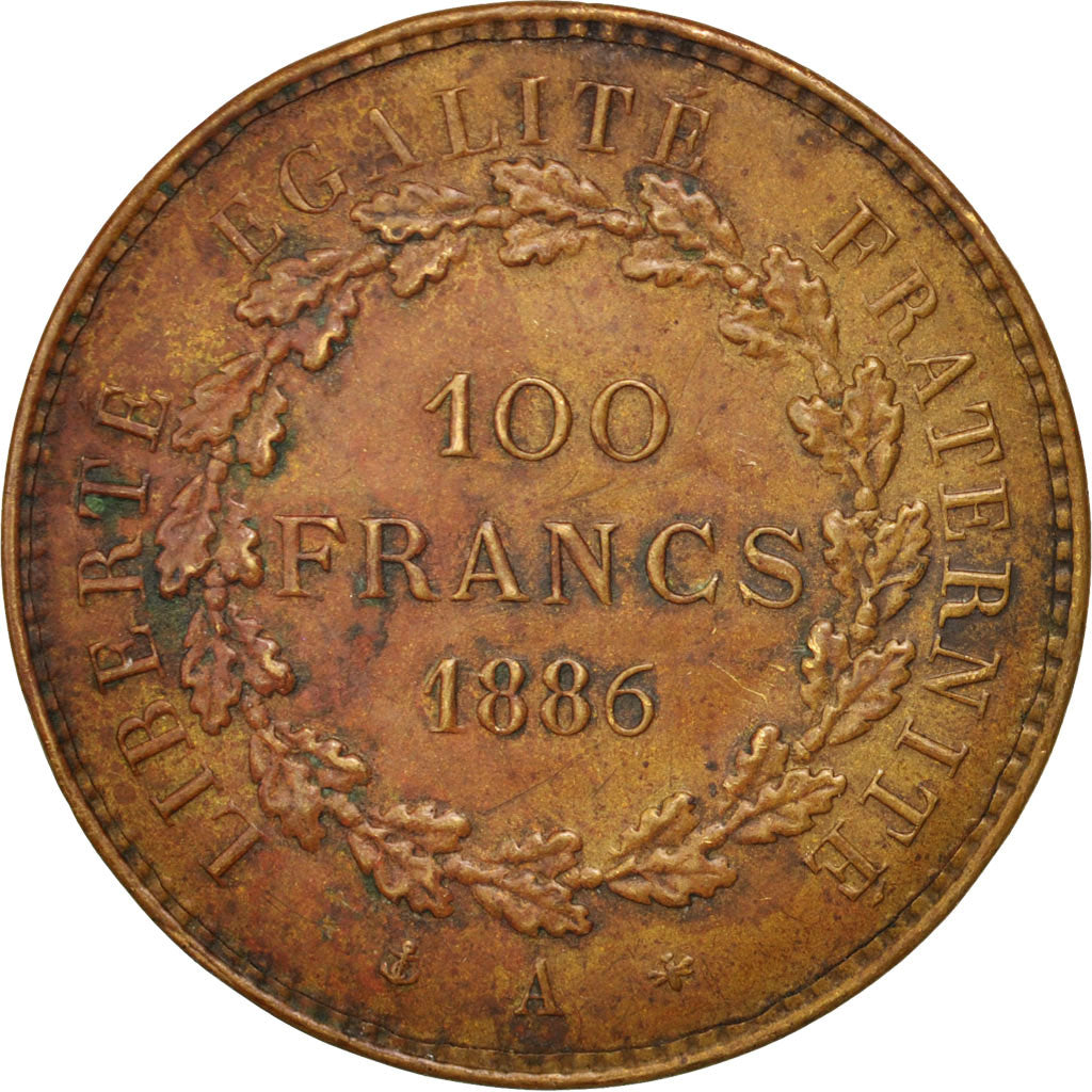 France, Medal, 100 Francs 1886 copy, History, 1886, TTB, Cuivre