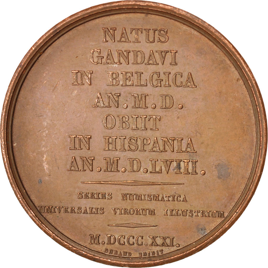 France, Carolus V, History, 1821, Gayrard, Medal, TTB+, Bronze, 41