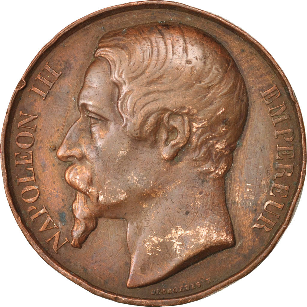 France, Ville de Tours, Inondation de 1856, History, 1856, Medal, TB+, Cuivre...